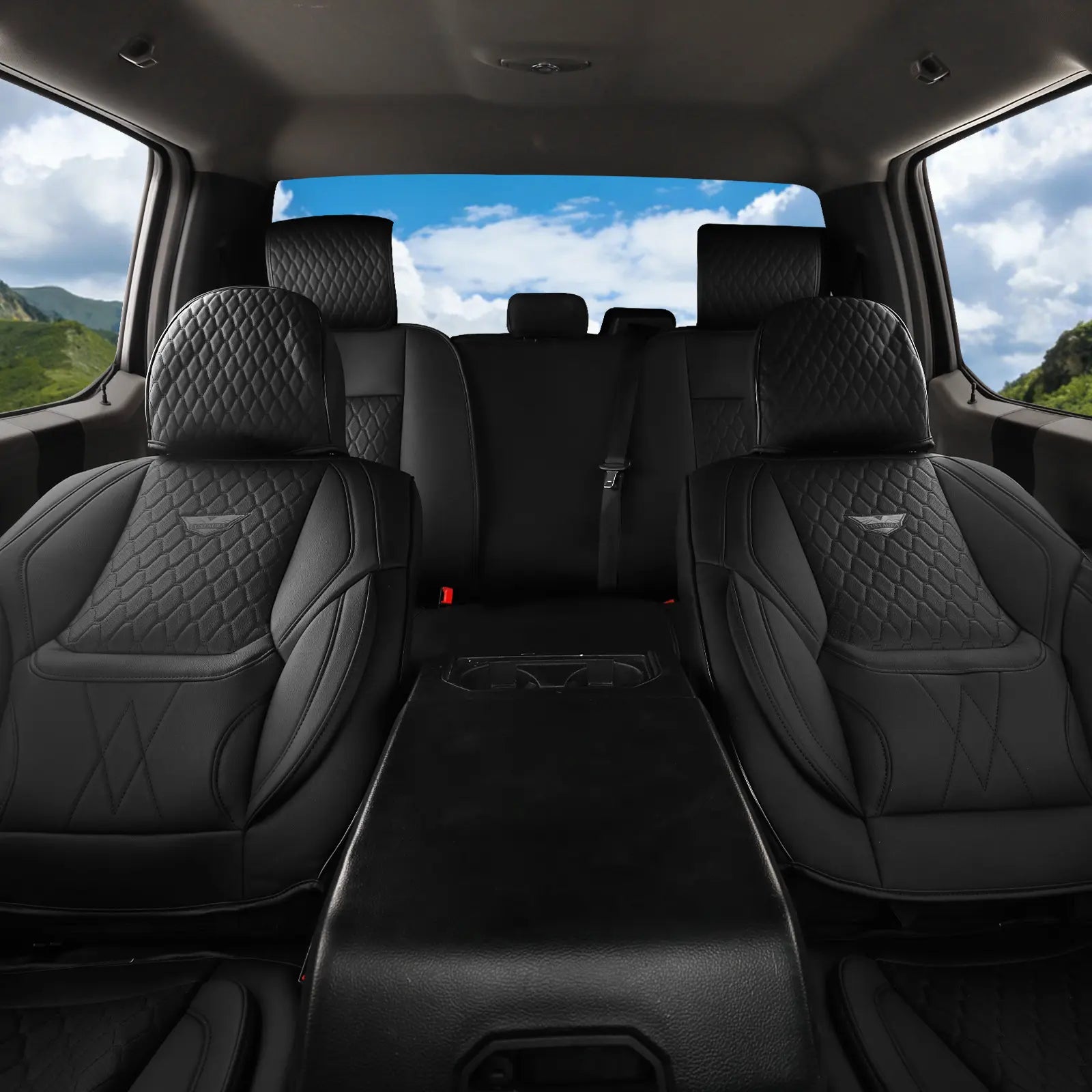 EKR Semi-Custom Deluxe 5-Seat Car Seat Covers Universal Fit Fits 80% Vehicles Waterproof Wear-Resistant Full Coverage Auto Seat Protectors Interior Upgrade for Toyota Honda Nissan Ford Kia Hyundai 2-Year Warranty Fathersdaygift