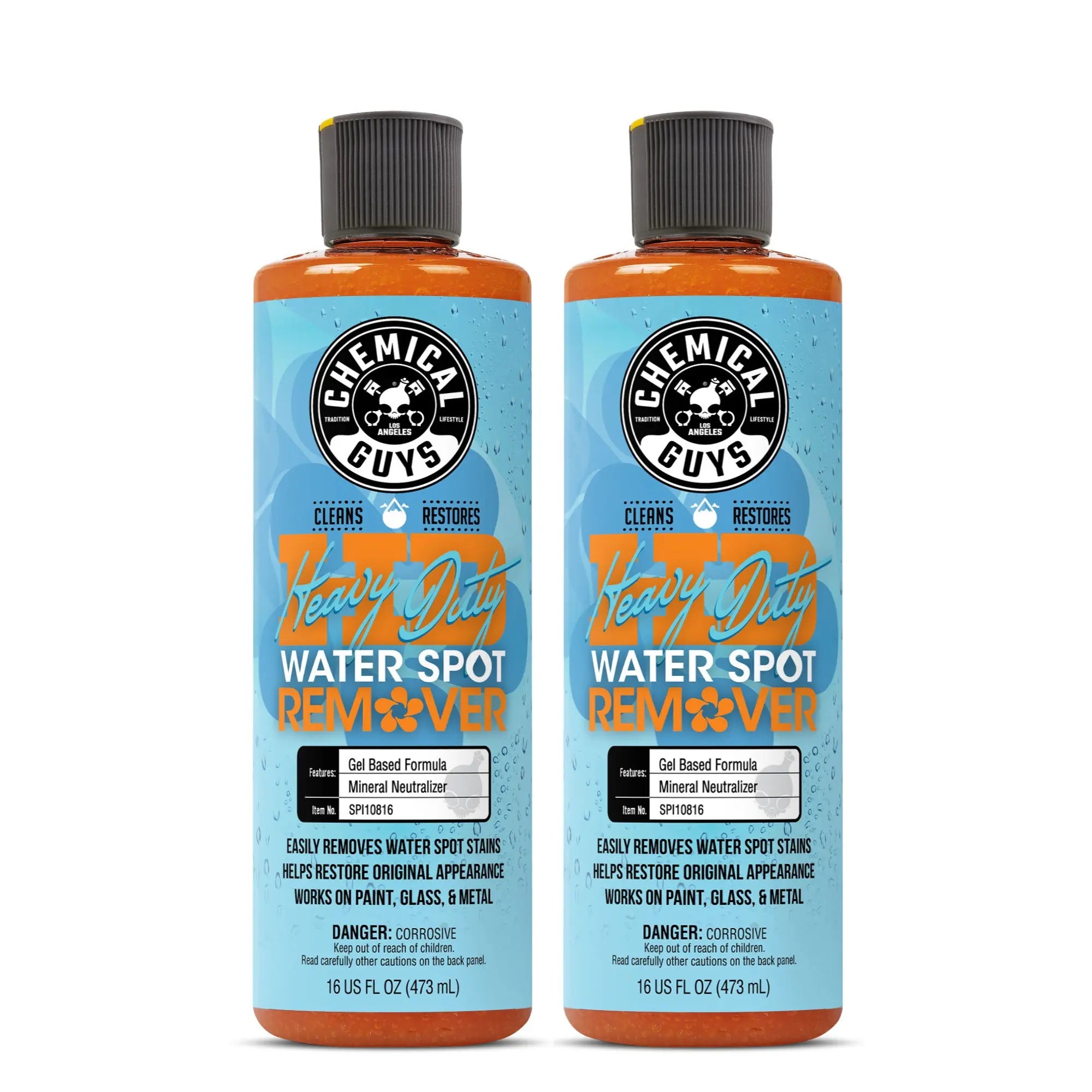 Chemical Guys 16Oz Heavy-Duty Water Spot Remover - Fast-Acting Automotive Detailing & Car Cleaning Product, Car Windshield Cleaner, Multi-Surface Solution for Paint, Metal, Wheels, Prevents Etching, Restores Shine, Car Cleaning Products