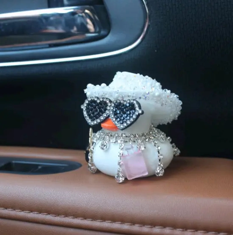 Exquisite Shiny Girl Duck(Need to Assemble)-Car Ornaments, Car Decorations, Valentine'S Day Gifts, Party Atmosphere Decoration